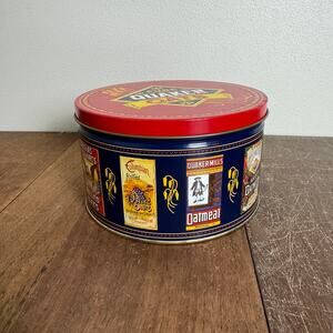 Quaker Oats 1983 VINTAGE Decorative storage tin Oatmeal Cookie‎ Recipe